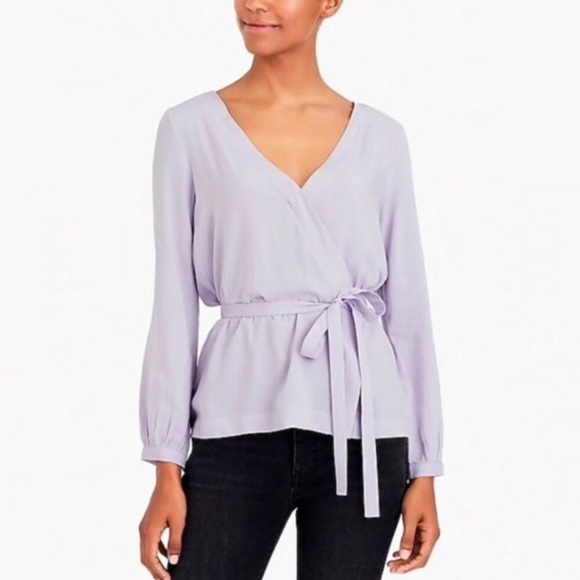 J. Crew Tops - Black J Crew Wrap Blouse